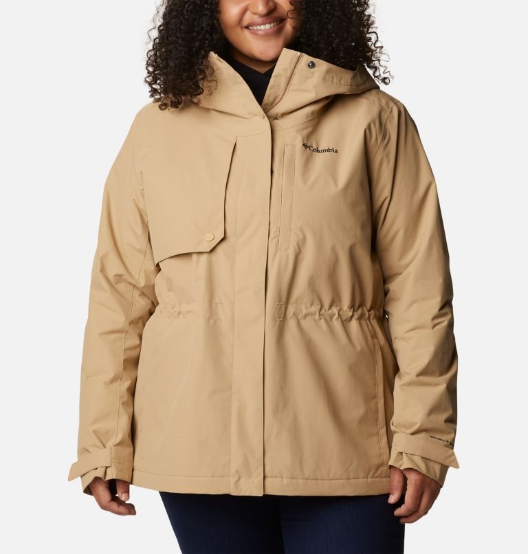 Columbia Hadley Trail Jakke Dame Khaki | Plus Size 63145L